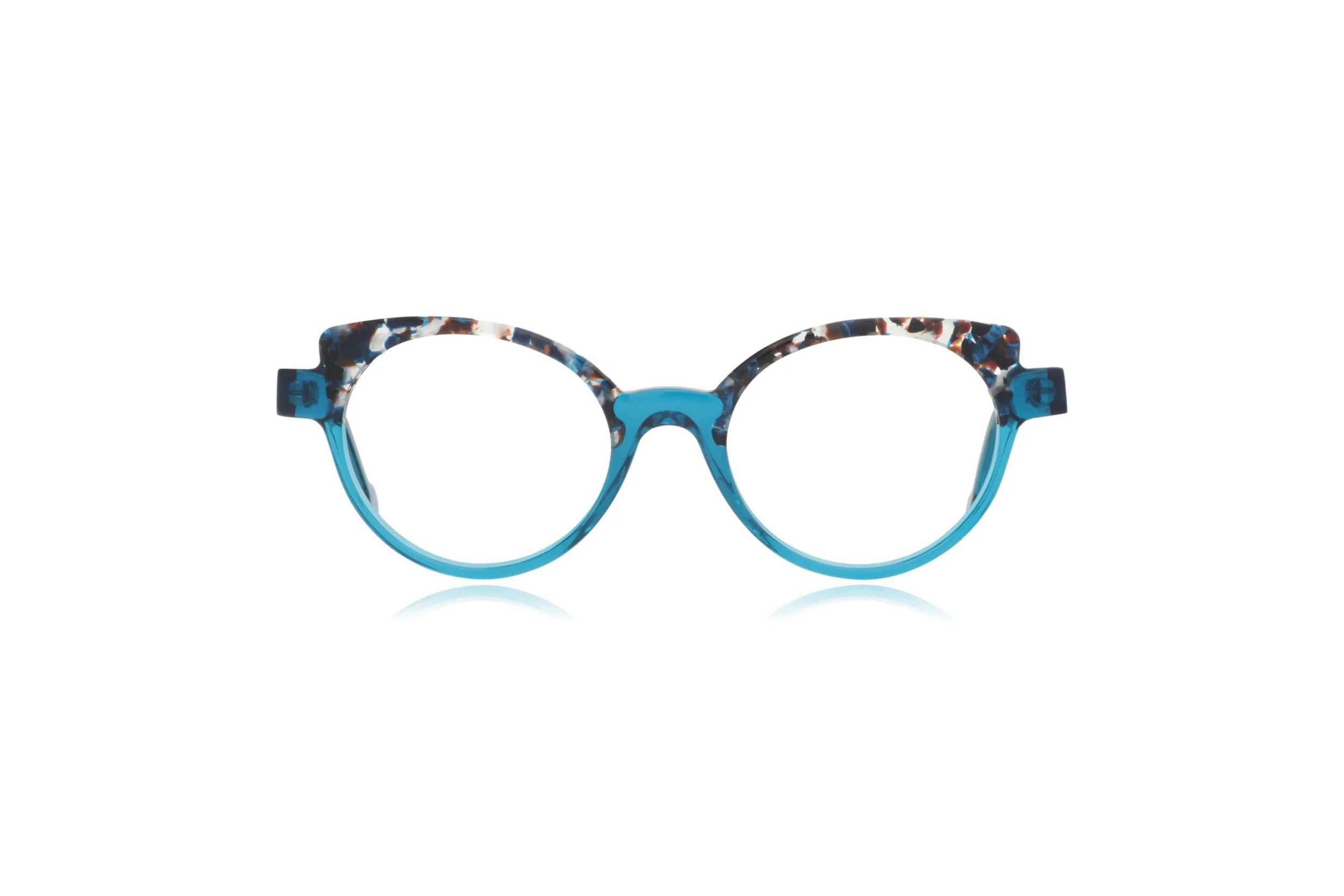 Azalea model 244 RES REI. Made in Italy round shaping Blue Peep Eyewear